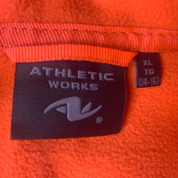 Boys Size 14-16 X-Large Hooded Jacket from Athletic Works. Black/Gray/Orange New - Picture 7 of 7